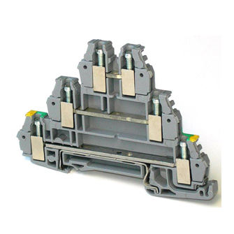 Klemmenblock auf DIN-Schiene - 43503 series - Morsettitalia - Schraubanschluss / zweistufig / Drei-Stufen