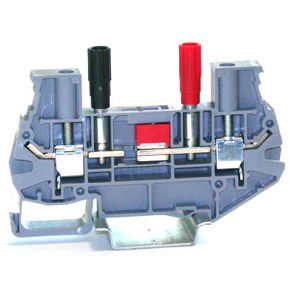 Klemmenblock auf DIN-Schiene - 43TA600 - Morsettitalia - Schraubanschluss / zum Testen und Trennen / grau