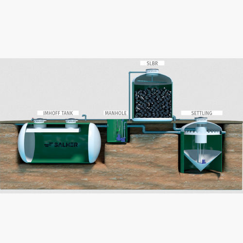 Biologisches Abwasserreinigungsystem - IMH-LBR-TC - Salher - mit Bio-Filtersystem / kompakt / kontinuierlich