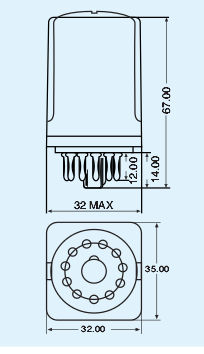 Elektromechanisches Relais / DC - 31(1R/2R) series  - O/E/N India Ltd. - AC / für Oktalmontage / Plug-in