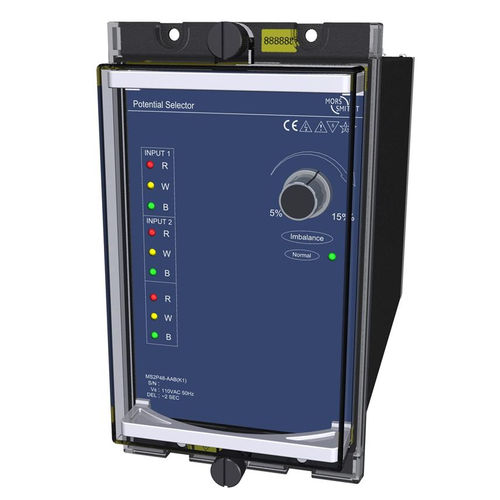Kontrollrelais für Phasenverlust - MS2P48 - Mors Smitt BV - dreiphasig / für Schalttafelmontage / digital