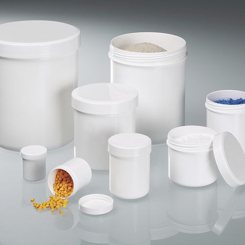 Zylindrisches Fläschchen - 6214 series - Bürkle - mit flachem Boden / Polypropylen / mit Stöpsel