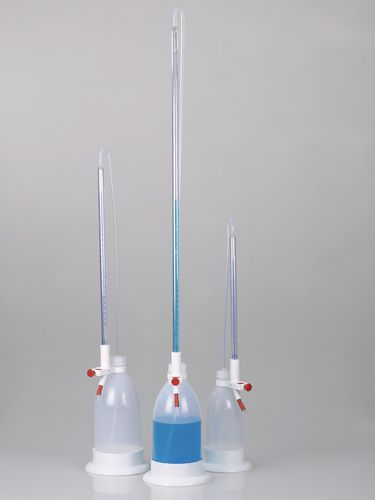Titrationsbürette - 9695 series - Bürkle - Borosilikatglas / chemikalienbeständig / mit Splitterschutzummantelung