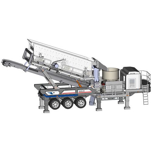 Mobile Mahl-und Siebeinheit - KT250-2 - Shibang Industry & Technology Group Co., Ltd. - mit Gummireifen / Sekundär