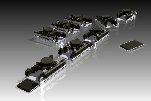 Elektrischer selbstfahrender Wagen - Seaqx NV - 5-Achsen / für schwere Lasten / Hub