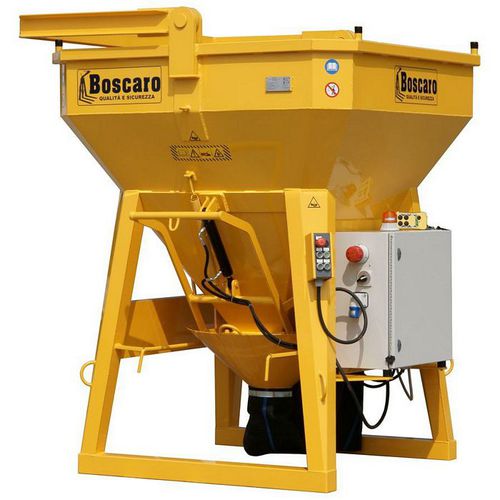Konischer Betonkübel - BCE-R - Boscaro s.r.l. - mit Entladungsschlauch / funkgesteuert