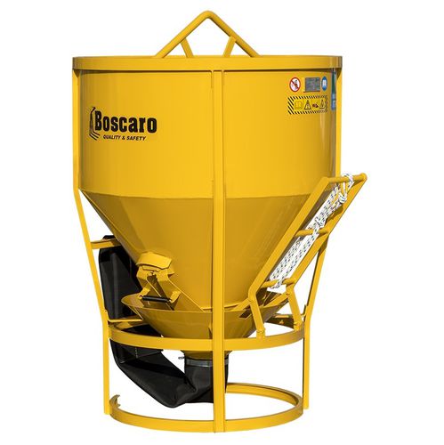 Konischer Betonkübel - CT series - Boscaro s.r.l. - mit Entladungsschlauch