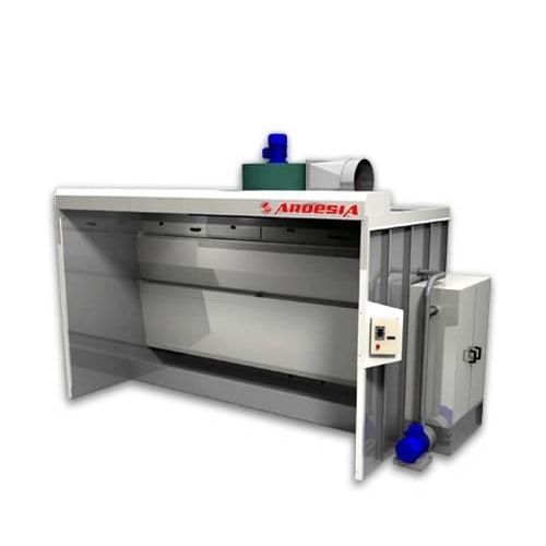 Offene Lackierkabine - Plus - ARDESIA - für Einzelteile / Filterung / mit Wasservorhang
