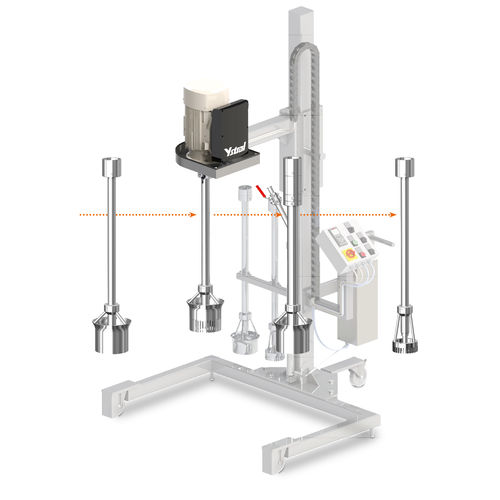 Mischkopf mit hoher Scherfestigkeit - X series - ystral gmbh maschinenbau + processtechnik - für Polyurethan / für Klebstoff / mit Griff