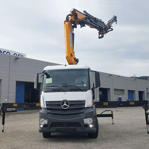 LKW-montierter Kran - 315  - Effer S.p.a - zusammenklappbar / für Baustelle / für Materialumschlag