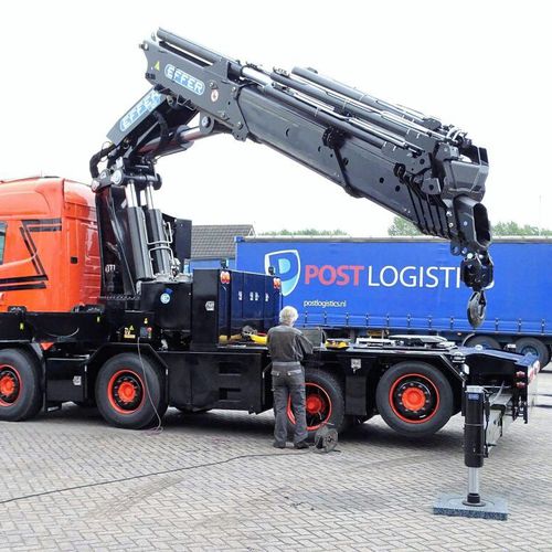 LKW-montierter Kran - 1255  - Effer S.p.a - zusammenklappbar / für gefährliche Umgebungen / hydraulisch