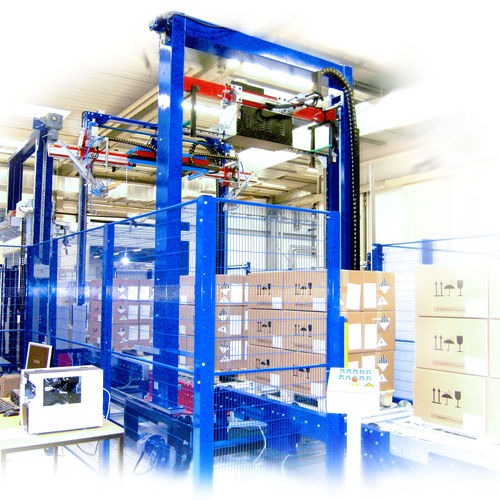 Vollautomatische Umreifungsmaschine - HUO-600 - Humboldt Verpackungstechnik GmbH - für große Produkte / für schwere Lasten / Ziegel