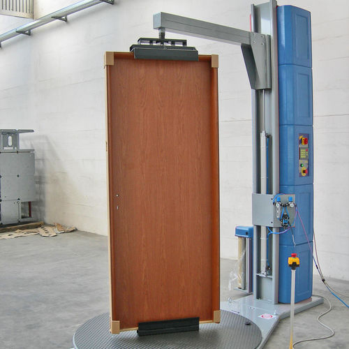 Stretchwickler mit Drehteller - HU-2000  - Humboldt Verpackungstechnik GmbH - halbautomatisch / für Türen und Fenster / mit Stretchfolie