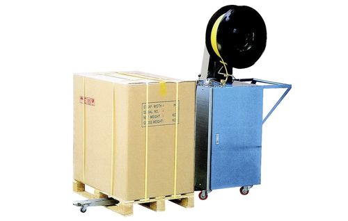 Halbautomatische Umreifungsmaschine - 1800 x 524 x 1500 mm | HU-310 - Humboldt Verpackungstechnik GmbH - Paletten / vertikal