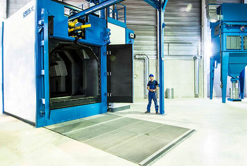 Strahlanlage mit Haken - RATIOJET  - SciTeeX - Hängebahn / für Metall / kontinuierlich