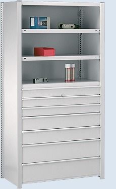 Werkstattregal - max. 300 kg | ORION PLUS - Hofe Regalsysteme - mit Schubladen / Leichtlast