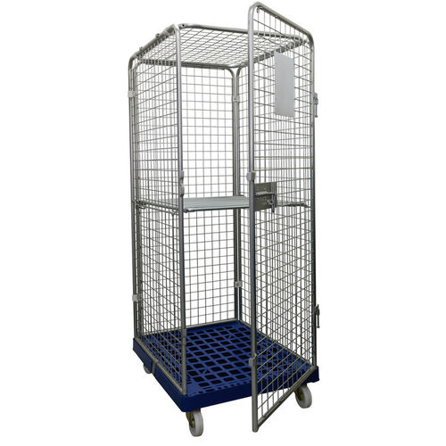 Mehrzweck-Rollcontainer - SRC0708-P - Arcawa GmbH - Drahtgewebe / Fachböden / 4-Flügel