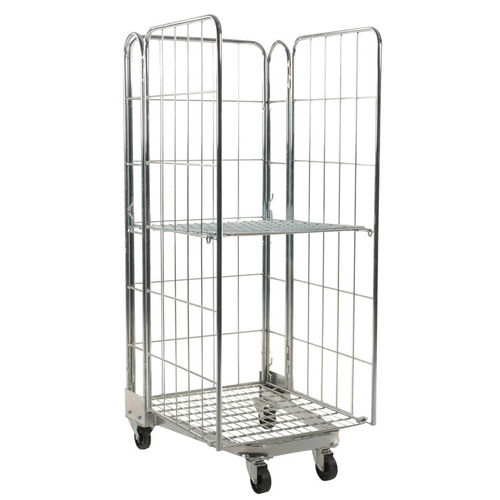 Schachtelbarer Rollcontainer - MRN 0708-3S - Arcawa GmbH - Mehrzweck / Drahtgewebe / Fachböden
