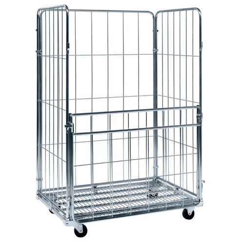 Mehrzweck-Rollcontainer - MR120818-4S - Arcawa GmbH - Fachböden / Drahtgewebe / 3 Seitenwände