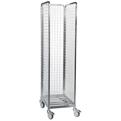 Mehrzweck-Rollcontainer - MRE040618-3S50 - Arcawa GmbH - Fachböden / Drahtgewebe / 3 Seitenwände