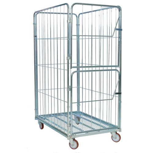 Mehrzweck-Rollcontainer - MR081218-4SF - Arcawa GmbH - Drahtgewebe / 4-Flügel