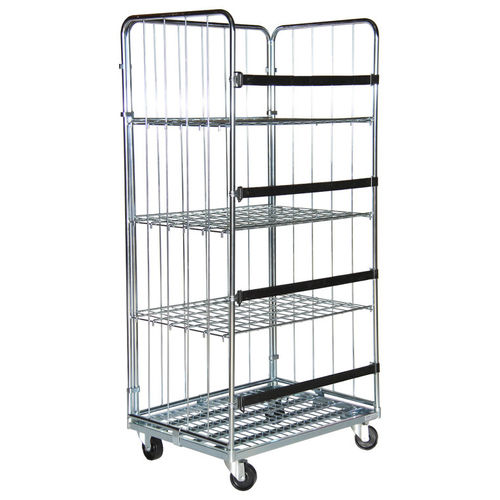Mehrzweck-Rollcontainer - MR090618-3S - Arcawa GmbH - Fachböden / Drahtgewebe / 3 Seitenwände