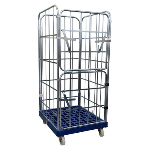 Mehrzweck-Rollcontainer - MRP 070816-4S - Arcawa GmbH - 4-Flügel / Drahtgewebe / Kunststoffboden