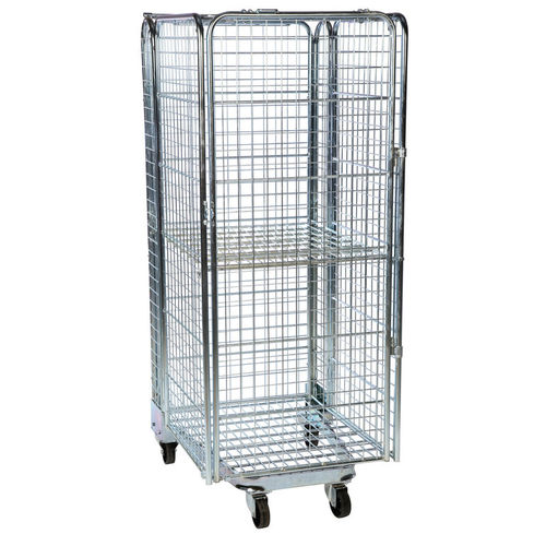 Schachtelbarer Rollcontainer - SRCN0708-N2 - Arcawa GmbH - Fachböden / Drahtgewebe / 4-Flügel