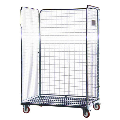 Fachböden-Rollcontainer - MR120818-3S50 - Arcawa GmbH - Drahtgewebe / 3 Seitenwände
