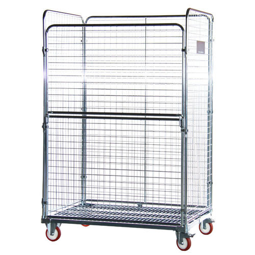 Fachböden-Rollcontainer - MR120818-4S50 - Arcawa GmbH - 4-Flügel / Gitter
