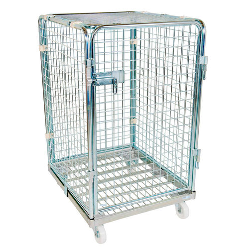 Fachböden-Rollcontainer - SRCE070812 - Arcawa GmbH - Drahtgewebe / verriegelbar / diebstahlsicher