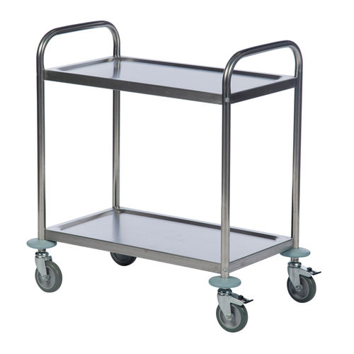 Transportwagen - AKM 60350 - Arcawa GmbH - Edelstahl / 2 Ebenen / mit Lenkrolle