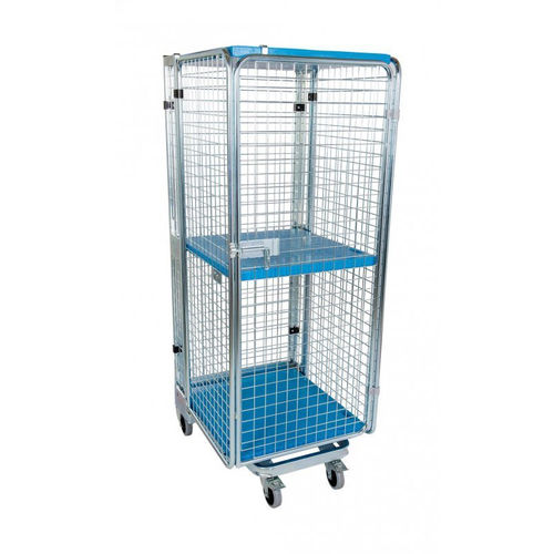 Mehrzweck-Rollcontainer - SRCNE-0708-N3-G - Arcawa GmbH - Fachböden / Drahtgewebe / 4-Flügel