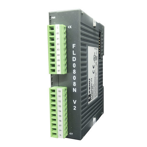 Digitales Erweiterungsmodul - FLD-0808N-V2 - Renu Electronics GmbH - 8 Digitaleingänge / mit 8 NPN-Digitalausgängen / für DIN-Schiene