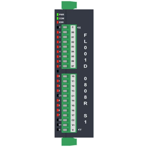 E/A-Modul / 8 Digitaleingänge - FL001D-0808R-S1 - Renu Electronics GmbH - digital / Modbus RTU / RS485