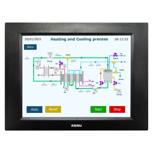 HMI mit resisitivem Touchscreen - FP4151TN-V2 - Renu Electronics GmbH - einbaufähig / 1024 x 768 / RISC