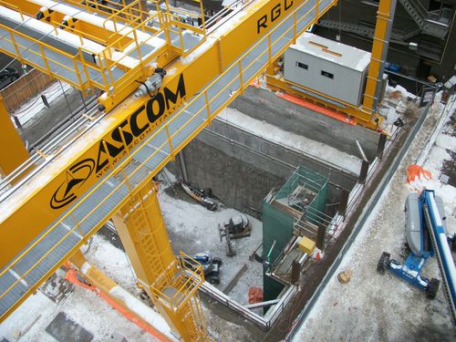 Schienenmontierter Portalkran - RGC - Ascom SpA - für Modulgebäudebau