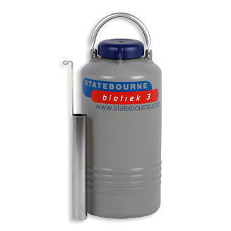 Dewar für Proben - Biotrek 3 - Statebourne Cryogenics Ltd. - Flüssigstickstoff / Lager / Aluminium