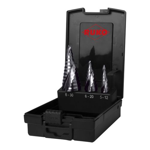 Stufenbohrerset - 101626PRO - RUKO GmbH Präzisionswerkzeuge - Vollmetall / für Stahl / für Edelstahl