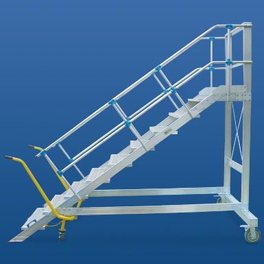 Trittleiter auf Rädern - 10103 series - European Special Ladders, S.A. (ESLA) - tragbar / festinstalliert / Aluminium