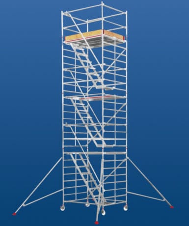 Mobiler Gerüstturm - 6576 series - European Special Ladders, S.A. (ESLA) - Fassaden / modular / mit Treppe