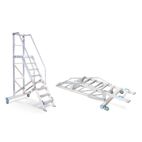 Rollende Trittleiter - 10105 series - European Special Ladders, S.A. (ESLA) - auf Rädern / festinstalliert / Aluminium