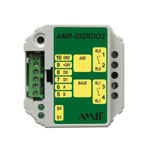 Speicherprogrammierbare Steuerung / Box - AMR-DI2RDO2 - AMiT, spol. s r.o. - mit integriertem E/A / Relaisausgang / RS485