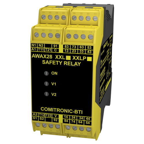 Notausschalter-Sicherheitsrelais - AWAX 28XXL - COMITRONIC - BTI - 3NO / 1NF / SIL
