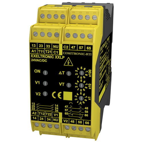 2NF-Sicherheitsrelais - EXELTRONIC XXLP - COMITRONIC - BTI - für DIN-Schiene / 24 V AC / einstellbar