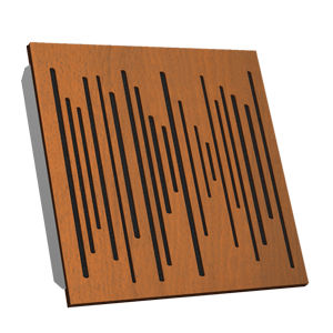 Schaumstoffkern-Sandwichplatte - Wavewood BC Absorption CW VB Cherry - Vicoustic - mit Sperrholz-Deckplatte / für Decke / Akustik