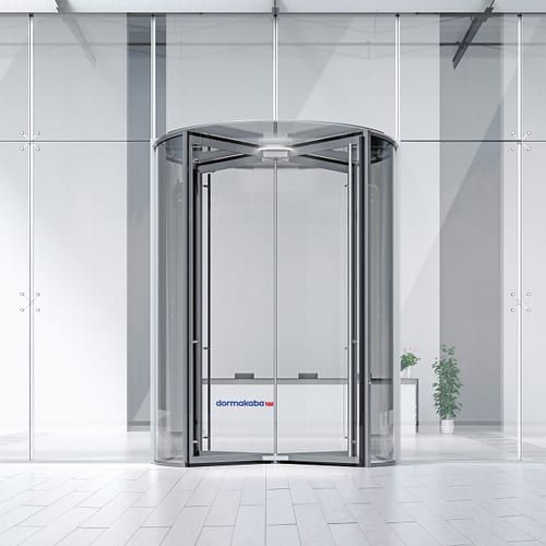 Karussell-Tor - KTV ATRIUM FLEX  - dormakaba - Fußgänger / Edelstahl / Glas