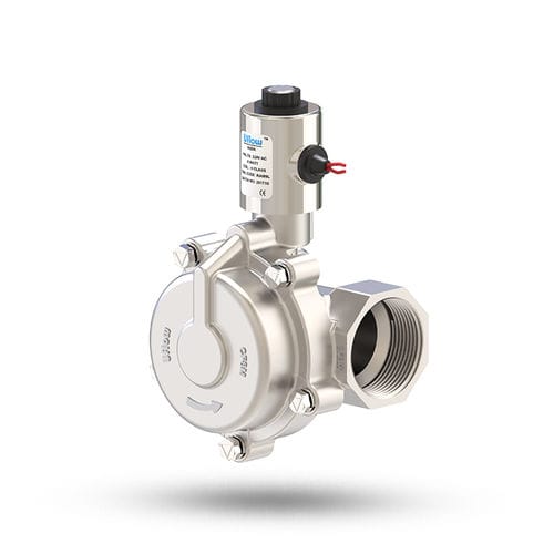 Kolbenmagnetventil - HCP series  - UFLOW AUTOMATION - vorgesteuert / 2-Wege / NC