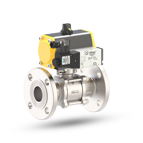 3 Teile Ventil - JC series - UFLOW AUTOMATION - mit schwimmend gelagerter Kugel / pneumatisch / Steuerung
