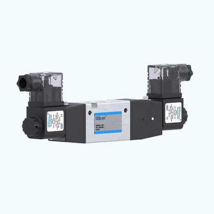 Pneumatik-Wegeventil / Schieber - DCS series - UFLOW AUTOMATION - pneumatisch gesteuert / 5/3-Wege / kompakt